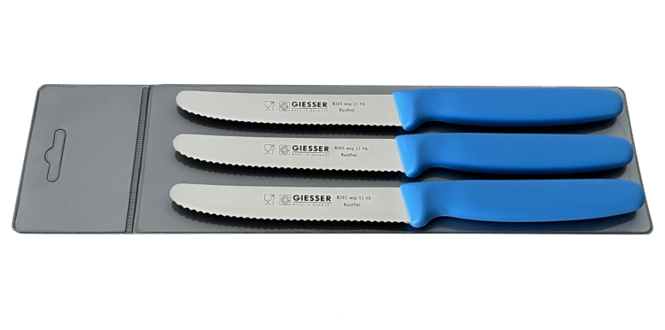 Giesser zestaw 3 noży 8365M jasno niebieski 11cm