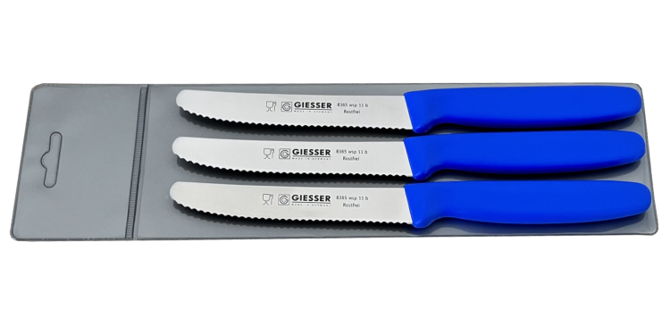 Giesser zestaw 3 noży 8365M granatowy 11cm