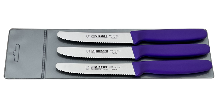 Giesser zestaw 3 noży 8365M fioletowy