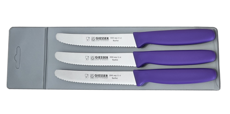 Giesser zestaw 3 noży 8365M fioletowy