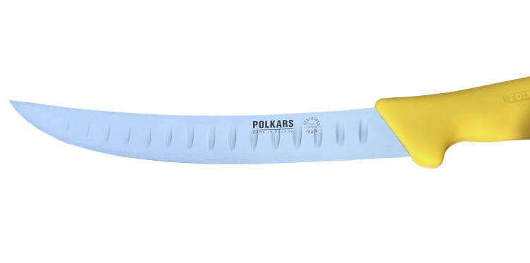 Polkars nóż masarski nr 23K szlif kulowy żółty (21 cm)