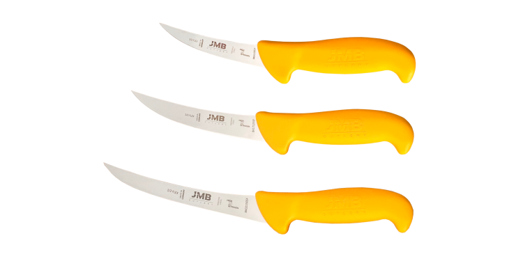 JMB zestaw 3 noży żółty (02,17,61) półelastyczny