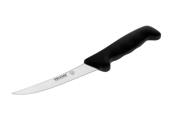 Polkars nóż masarski nr 17 półelastyczny czarny (12,5cm)