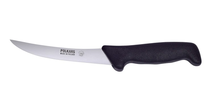 Polkars nóż masarski nr 17 półelastyczny czarny (12,5cm)