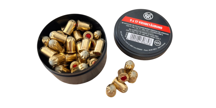 Naboje 9x17mm (50 szt) czerwone