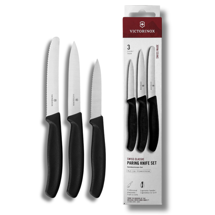 Victorinox zestaw trzech noży 6.7113.34 czarny