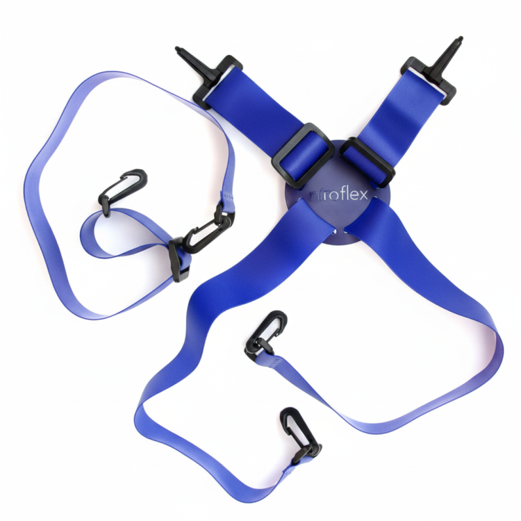 NIROFLEX szelki do fartucha metalowego niebieskie