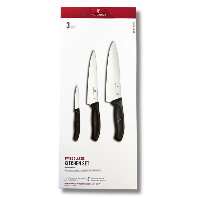Victorinox zestaw trzech noży 6.7133.3G czarny