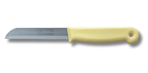 Solingen nóż 8,5 cm ząbkowany Żółty Pastelowy