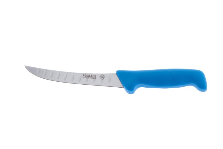 Polkars nóż masarski nr 16K szlif kulowy niebieski (15cm)