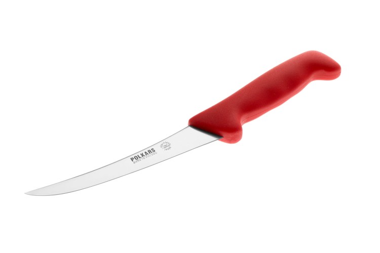 Polkars nóż masarski nr. 02 czerwony(15cm)