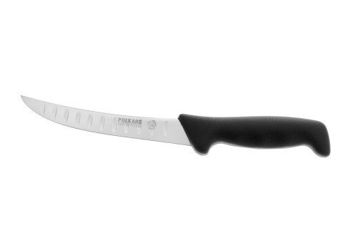 Polkars nóż masarski nr 16K szlif kulowy czarny (15cm)