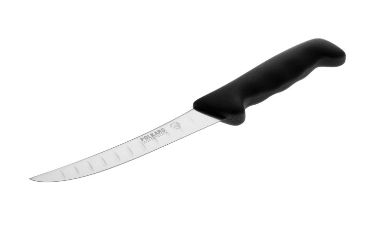 Polkars nóż masarski nr 16K szlif kulowy czarny (15cm)