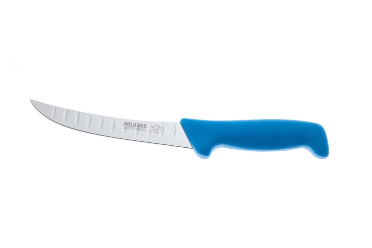 Polkars nóż masarski nr 16K szlif kulowy niebieski (15cm)