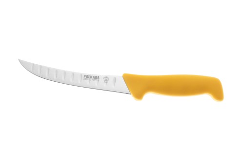 Polkars nóż masarski nr 16K szlif kulowy żółty (15cm)