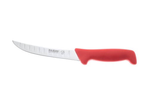 Polkars nóż masarski nr 16K szlif kulowy czerwony (15cm)