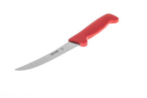 Polkars nóż masarski nr 16K szlif kulowy czerwony (15cm)