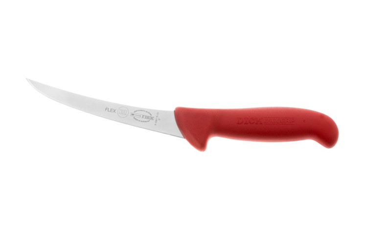Dick Ergogrip nóż trybownik wygięty elastyczny 15 cm czerwony 8298115 3