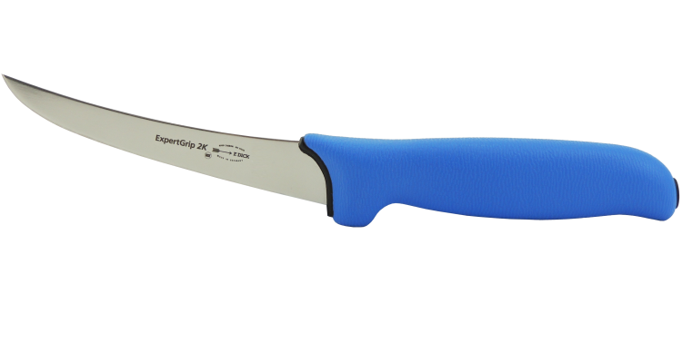 Dick ExpertGrip 2K nóż trybownik wygięty twardy 13 cm niebieski 8219113