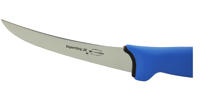 Dick ExpertGrip 2K nóż trybownik wygięty twardy 13 cm niebieski 8219113