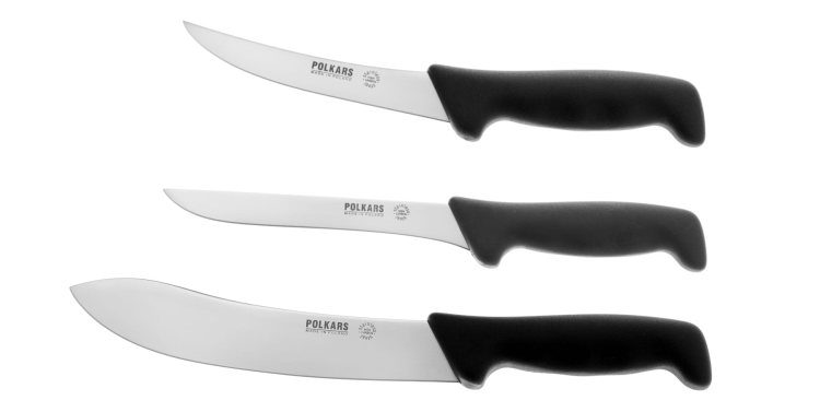 Polkars zestaw 3 noży (modele 13, 07, 17) czarny