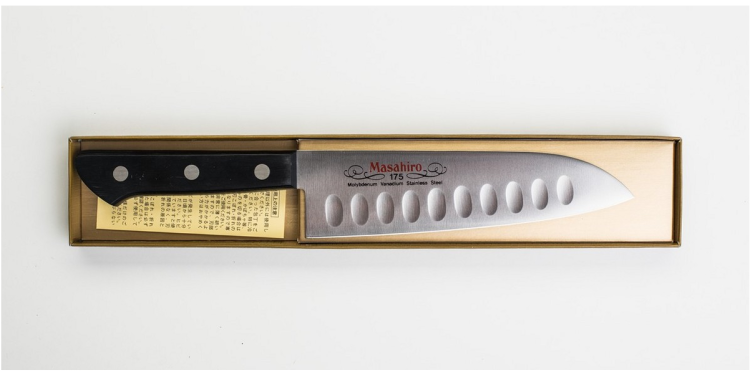 Nóż Masahiro BWH Santoku Dimple 175mm [14079]