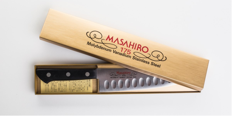 Nóż Masahiro BWH Santoku Dimple 175mm [14079]