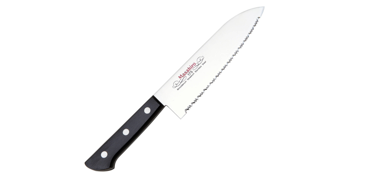 Nóż Masahiro BWH Santoku Wave Edge 165mm [14039]