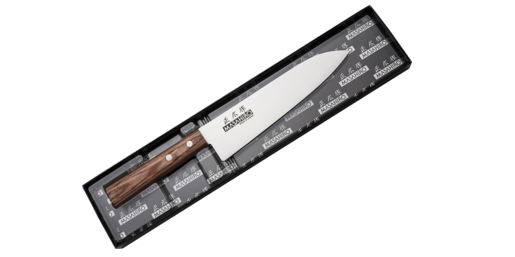Nóż Masahiro Sankei Chef 180mm brązowy [35922]