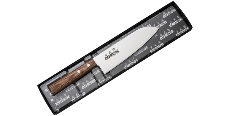 Nóż Masahiro Sankei Santoku 165mm brązowy [35921]