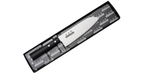 Nóż Masahiro Sankei Santoku 165mm czarny [35841]