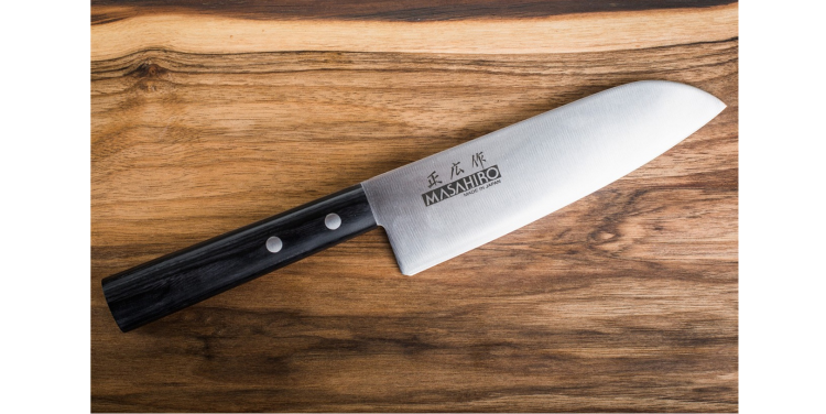 Nóż Masahiro Sankei Santoku 165mm czarny [35841]