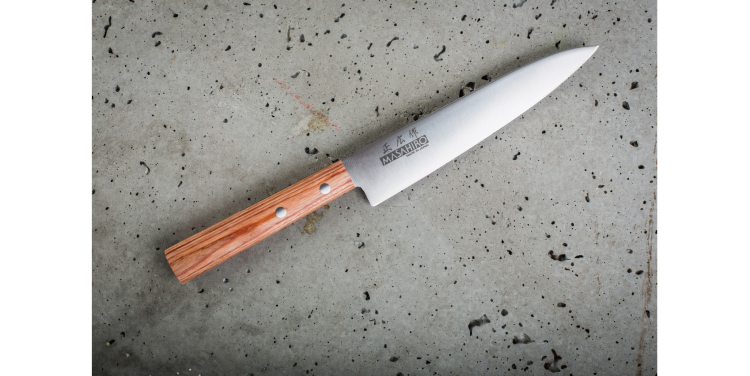 Nóż Masahiro Sankei Utility 150mm brązowy [35925]