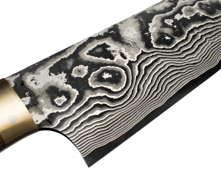 Takeshi Saji YBB ręcznie kuty nóż Santoku 18cm VG-10