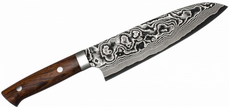 Takeshi Saji IW Ręcznie kuty nóż Santoku 18cm VG-10