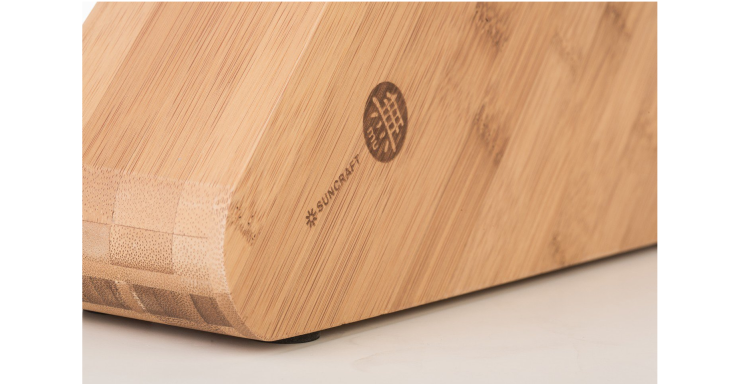Zestaw noży Suncraft MU Bamboo z blokiem [MU-SET]