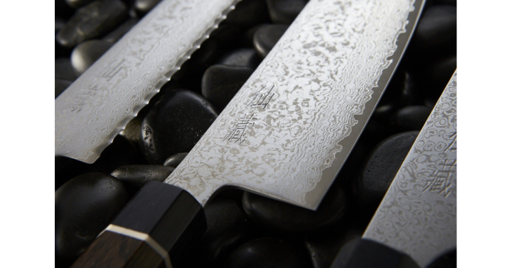 Nóż kuchenny Suncraft SENZO BLACK Santoku 167 mm [BD-04]