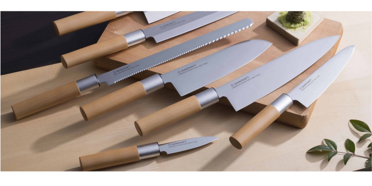 Zestaw noży Suncraft SENZO JAPANESE z blokiem: [WA-SET]