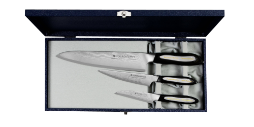 Tojiro Flash Zestaw Nóż Szefa kuchni + uniwersalny + do obierania