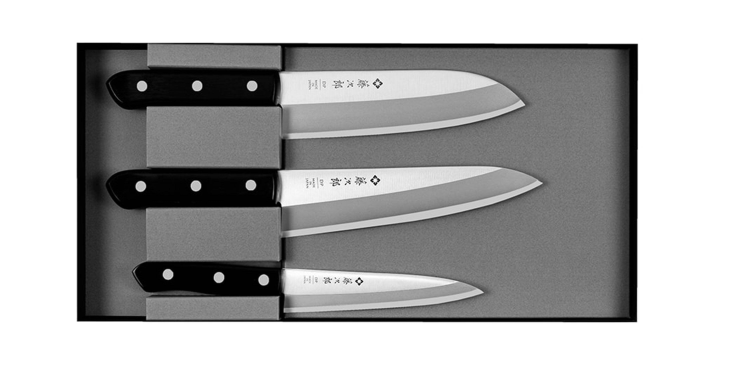 Tojiro DP3 Eco Uniwersalny 13 cm + Santoku 17 cm + Szefa kuchni 18 cm