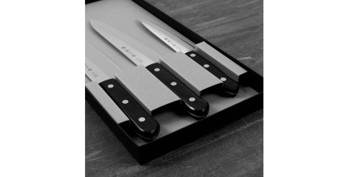 Tojiro DP3 Eco Uniwersalny 13 cm + Santoku 17 cm + Szefa kuchni 18 cm