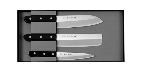 Tojiro DP3 Eco Uniwersalny 13 cm + Nakiri 16,5 cm + Santoku 17 cm
