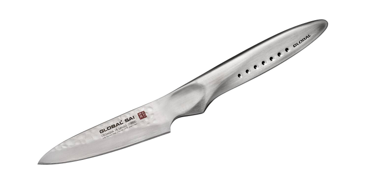 Komplet 4 noży Global SAI w czerwonym bloku GKB-52CR