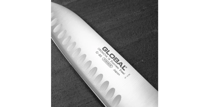 Global Nóż Santoku żłobiony 18cm G-80