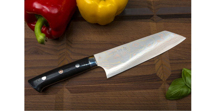 Takeshi Saji Blue Steel Nóż Bunka ręcznie kuty 17 cm HD-136