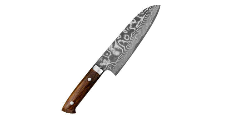 Takeshi Saji IW Ręcznie kuty nóż Santoku 18cm VG-10