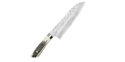 Takeshi Saji SRS-13 Jeleni róg Ręcznie kuty nóż Santoku 18 cm HC-7504