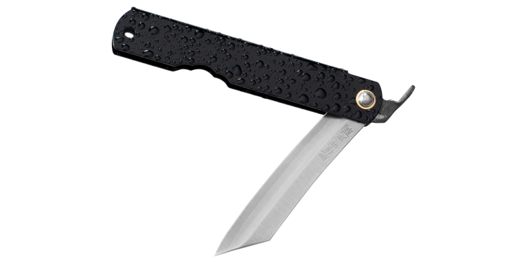 Nóż kieszonkowy Aogami Higonokami Mizushibuki 8,0 cm Black