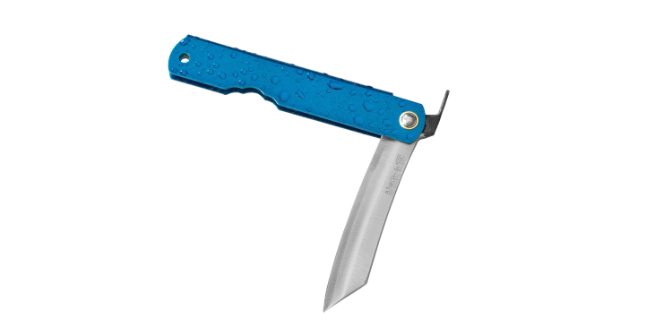Nóż kieszonkowy Aogami Higonokami Mizushibuki 8,0 cm Blue