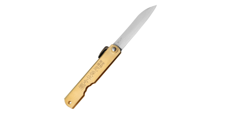 Nóż kieszonkowy Shirogami Higonokami Sasaha Brass 7,9 cm